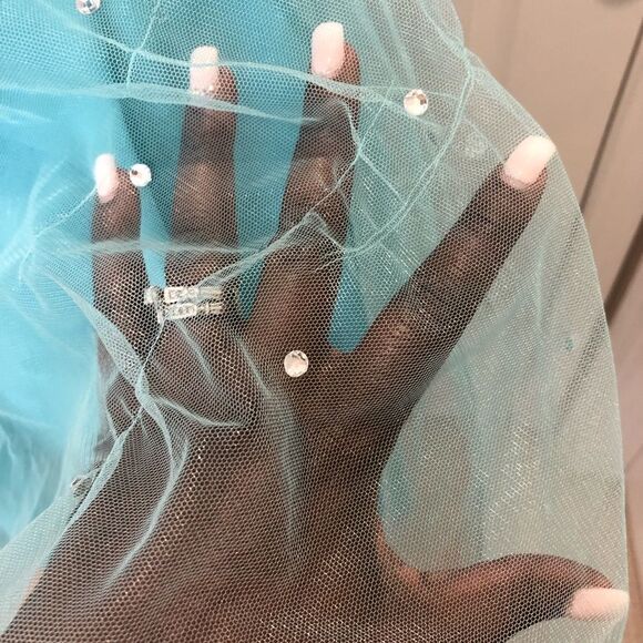 Baby Online Dress mini blue jeweled rhinestone prom homecoming dress - Picture 9 of 16